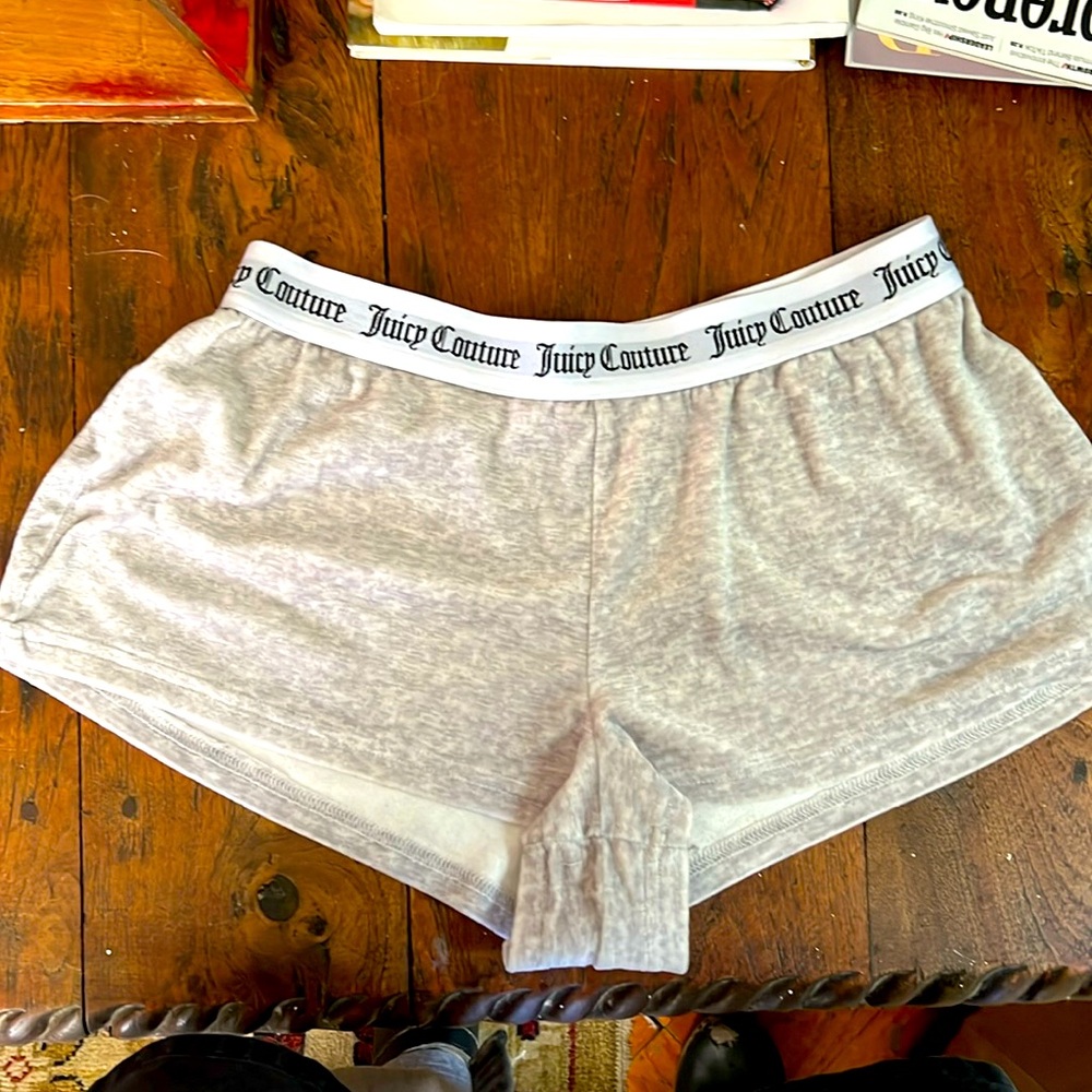 Juicy Couture Velour “Cheeky” Shorts/PJs Gray, SZ S